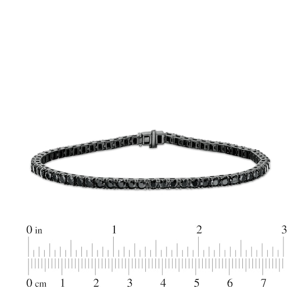 Vera Wang Men 3.0mm Black Spinel Tennis Bracelet in Sterling Silver with Black Ruthenium