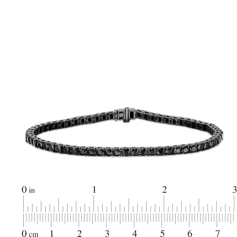 Vera Wang Men 3.0mm Black Spinel Tennis Bracelet in Sterling Silver with Black Rhodium