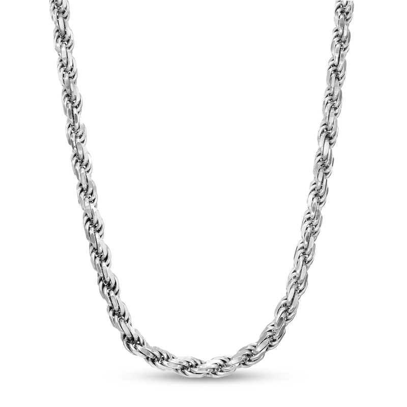 Main Image 1 of Vera Wang Men 5.0mm Diamond-Cut Rope Chain Necklace in Solid Sterling Silver  - 24"