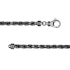 Thumbnail Image 3 of Vera Wang Men 5.0mm Diamond-Cut Rope Chain Necklace in Solid Sterling Silver with Black Rhodium - 24"