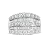 Thumbnail Image 0 of 3 CT. T.W. Baguette and Round Diamond Anniversary Band in 14K White Gold