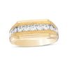 Thumbnail Image 0 of Men's 5/8 CT. T.W. Diamond Graduated Eleven Stone Wedding Band in 10K Gold