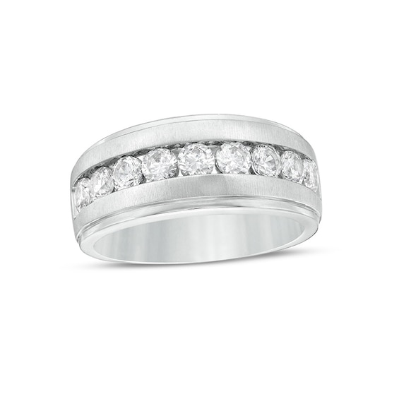 1-1/2 CT. T.w. Diamond Nine Stone Wedding Band in 10K White Gold