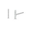 Thumbnail Image 0 of 1/20 CT. T.W. Diamond Bar Stud Earrings in 10K White Gold