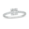 Thumbnail Image 1 of 1/3 CT. T.W. Composite Square Diamond Ring in 10K White Gold
