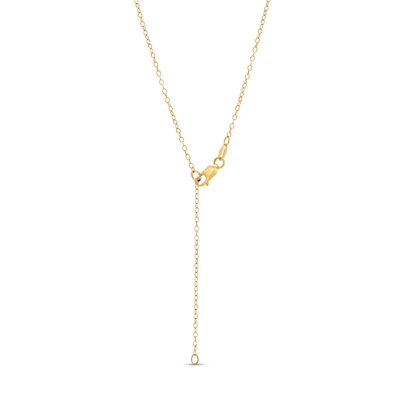 Main Image 3 of 1/8 CT. T.W. Diamond Crescent Moon Station Necklace in 10K Gold