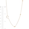 Thumbnail Image 4 of 1/8 CT. T.W. Diamond Crescent Moon Station Necklace in 10K Gold