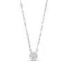 Thumbnail Image 1 of 1/4 CT. T.W. Diamond Flower Necklace in 10K White Gold