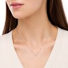 Thumbnail Image 2 of 1/4 CT. T.W. Diamond Flower Necklace in 10K White Gold