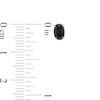 Thumbnail Image 3 of 1 CT. T.W. Oval Black Enhanced Diamond Solitaire Stud Earrings in 10K Gold