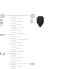 Thumbnail Image 3 of 1 CT. T.W. Pear-Shaped Black Enhanced Diamond Solitaire Stud Earrings in 10K White Gold