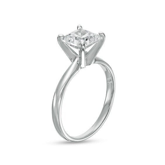 1-1/2 CT. Certified Princess-Cut Lab-Grown Diamond Solitaire Engagement Ring in 14K White Gold (F/Vs2)