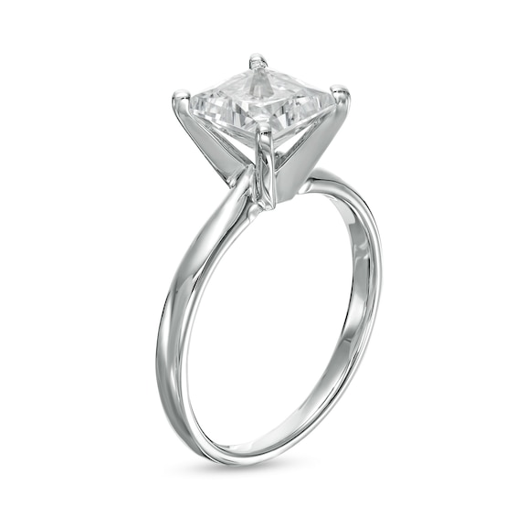 2 CT. Certified Princess-Cut Lab-Grown Diamond Solitaire Engagement Ring in 14K White Gold (F/Vs2)