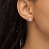 Thumbnail Image 2 of 2 CT. T.W. Certified Princess-Cut Lab-Grown Diamond Solitaire Stud Earrings in 14K White Gold (F/SI2)