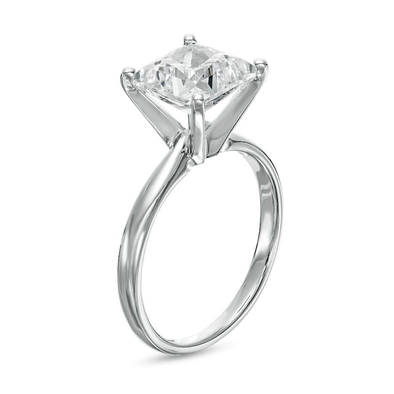 3 CT. Certified Princess-Cut Lab-Created Diamond Solitaire Engagement Ring in 14K White Gold (F/VS2)