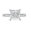 Thumbnail Image 3 of 3 CT. Certified Princess-Cut Lab-Created Diamond Solitaire Engagement Ring in 14K White Gold (F/VS2)