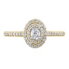Thumbnail Image 3 of 1/2 CT. T.W. Oval Diamond Double Frame Engagement Ring in 10K Gold