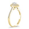 Thumbnail Image 2 of 1/2 CT. T.W. Pear-Shaped Diamond Double Frame Engagement Ring in 10K Gold