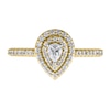 Thumbnail Image 3 of 1/2 CT. T.W. Pear-Shaped Diamond Double Frame Engagement Ring in 10K Gold