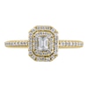 Thumbnail Image 3 of 1/2 CT. T.W. Emerald-Cut Diamond Double Octagonal Frame Engagement Ring in 10K Gold