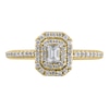 Thumbnail Image 2 of 1/2 CT. T.W. Emerald-Cut Diamond Double Octagonal Frame Engagement Ring in 10K Gold