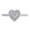 Thumbnail Image 2 of 1/2 CT. T.W. Heart-Shaped Diamond Double Frame Engagement Ring in 10K White Gold