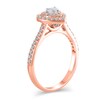 Thumbnail Image 2 of 1/2 CT. T.W. Heart-Shaped Diamond Double Frame Engagement Ring in 10K Rose Gold