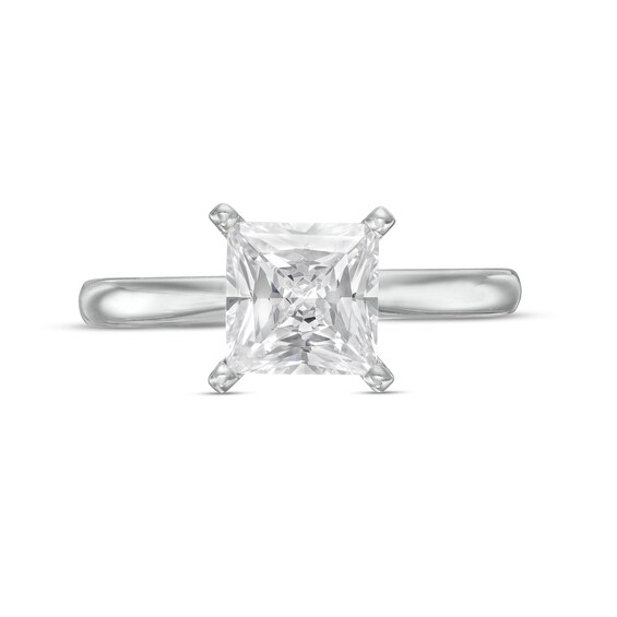 1-1/2 CT. Princess-Cut Diamond Solitaire Engagement Ring in 14K White Gold (J/I3)