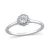 Thumbnail Image 1 of 3/8 CT. T.W. Diamond Flower Frame Engagement Ring in 10K White Gold