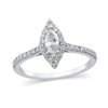 Thumbnail Image 1 of 5/8 CT. T.W. Marquise Diamond Frame Engagement Ring in 10K White Gold