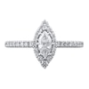 Thumbnail Image 3 of 5/8 CT. T.W. Marquise Diamond Frame Engagement Ring in 10K White Gold