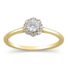 Thumbnail Image 1 of 3/8 CT. T.W. Diamond Flower Frame Engagement Ring in 10K Gold