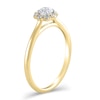 Thumbnail Image 2 of 3/8 CT. T.W. Diamond Flower Frame Engagement Ring in 10K Gold