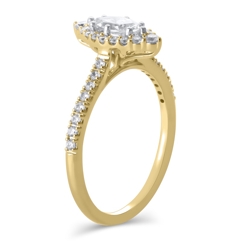 Main Image 2 of 5/8 CT. T.W. Marquise Diamond Frame Engagement Ring in 10K Gold