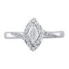 Thumbnail Image 3 of 1/2 CT. T.W. Marquise Diamond Swirl Frame Engagement Ring in 10K White Gold
