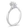 Thumbnail Image 2 of 1/2 CT. T.W. Pear-Shaped Diamond Swirl Frame Engagement Ring in 10K White Gold
