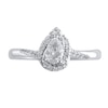 Thumbnail Image 3 of 1/2 CT. T.W. Pear-Shaped Diamond Swirl Frame Engagement Ring in 10K White Gold