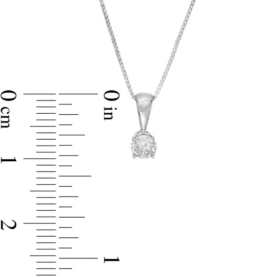 1/2 CT. T.w. Diamond Solitaire Pendant and Stud Earrings Set in 10K White Gold (I/I3)