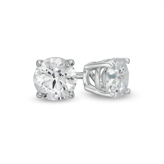 1/2 CT. T.w. Diamond Solitaire Stud Earrings in 10K White Gold (J/I3)