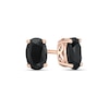 1 CT. T.W. Oval Black Enhanced Diamond Solitaire Stud Earrings in 10K Rose Gold