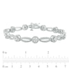 Thumbnail Image 3 of 1/10 CT. T.W. Diamond Frame and Marquise Shape Alternating Bracelet in Sterling Silver - 7.5"