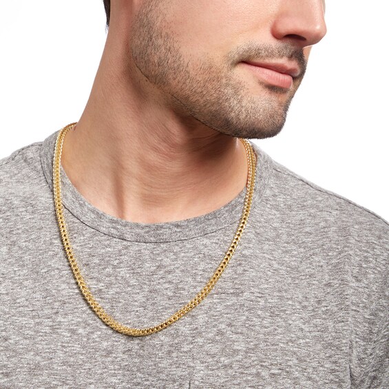 5.1mm Franco Snake Chain Necklace in Hollow 14K Gold - 24"