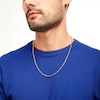 Thumbnail Image 2 of 3.0mm Diamond-Cut Rectangle Link Box Chain Necklace in Hollow 10K Gold - 22"