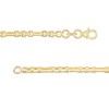 Thumbnail Image 3 of 3.0mm Diamond-Cut Rectangle Link Box Chain Necklace in Hollow 10K Gold - 22"