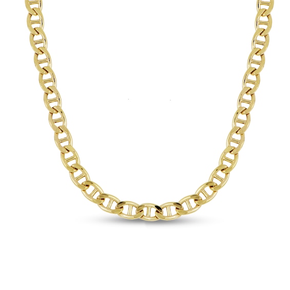 6.1mm Mariner Chain Necklace in Hollow 14K Gold - 22"