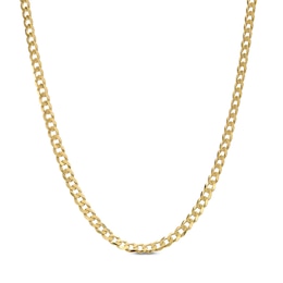 2.0mm Solid Curb Chain Necklace in 14K Gold - 18&quot;