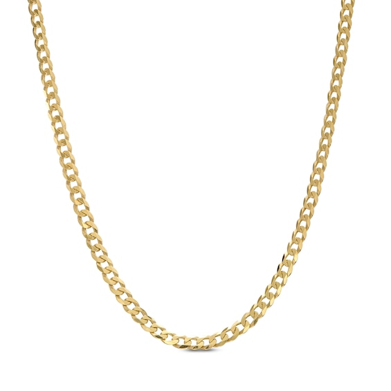 2.0mm Curb Chain Necklace in Solid 14K Gold - 18"