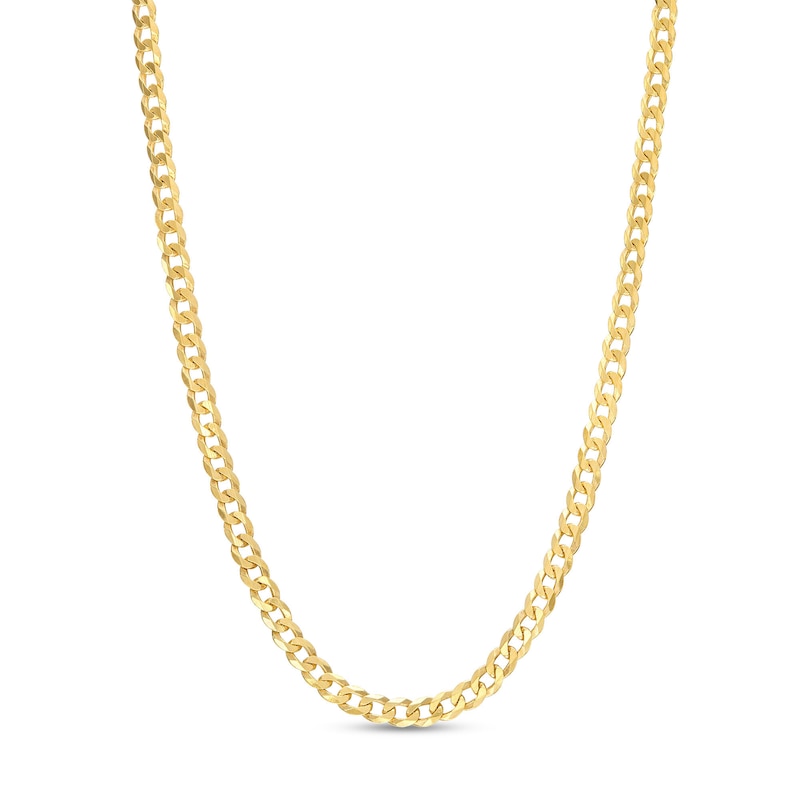 2.0mm Curb Chain Necklace in Solid 14K Gold - 20"