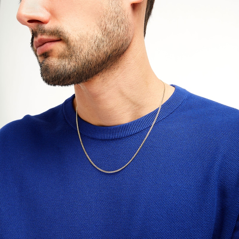 Main Image 2 of 2.0mm Curb Chain Necklace in Solid 14K Gold - 20"