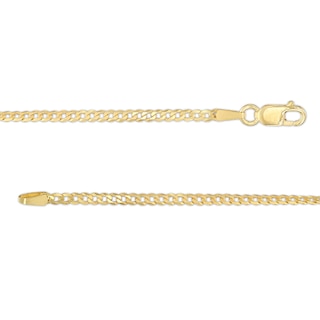 Main Image 3 of 2.0mm Curb Chain Necklace in Solid 14K Gold - 20"